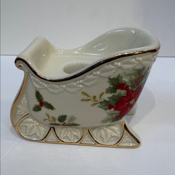 MIKASA Candleholders Holiday Bloom FK026 Poinsettias & Holly (2 sold separately) - Picture 7 of 14